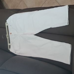 INC white Skinny leg regular fit crop